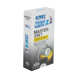 کاندوم تاخیری کدکس مدل مستر 3 در 1 بسته 12 عددی