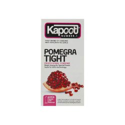 کاندوم تنگ کننده کاپوت مدل Pomegra Tight حاوی ژل انار بسته 12 عددی