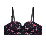 سوتین اسفنجی دخترانه مدل دکلته نیم جک فنردار طرح استیچ کاپ A کد 44011